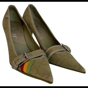 Dior Green Rasta Heels Pumps